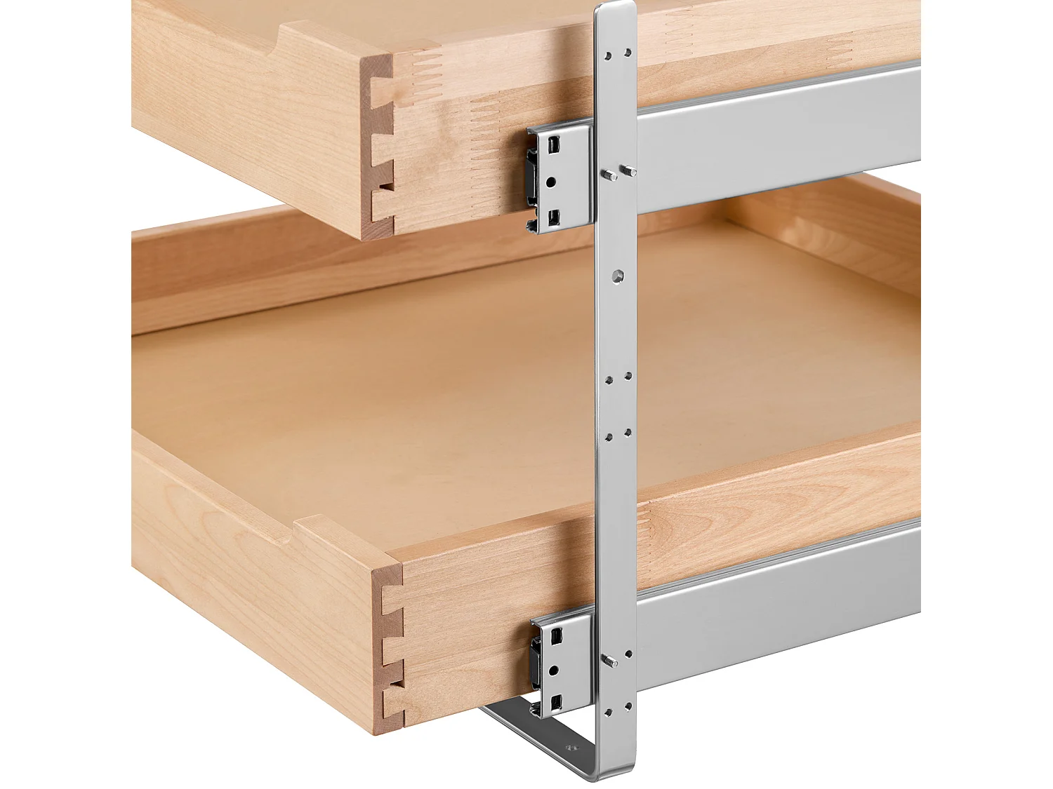 Organisateur d'Armoire Coulissant SucceBuy 47 x 53 cm, 2 Niveaux, Organisateur d'armoire coulissant réglable en Bois