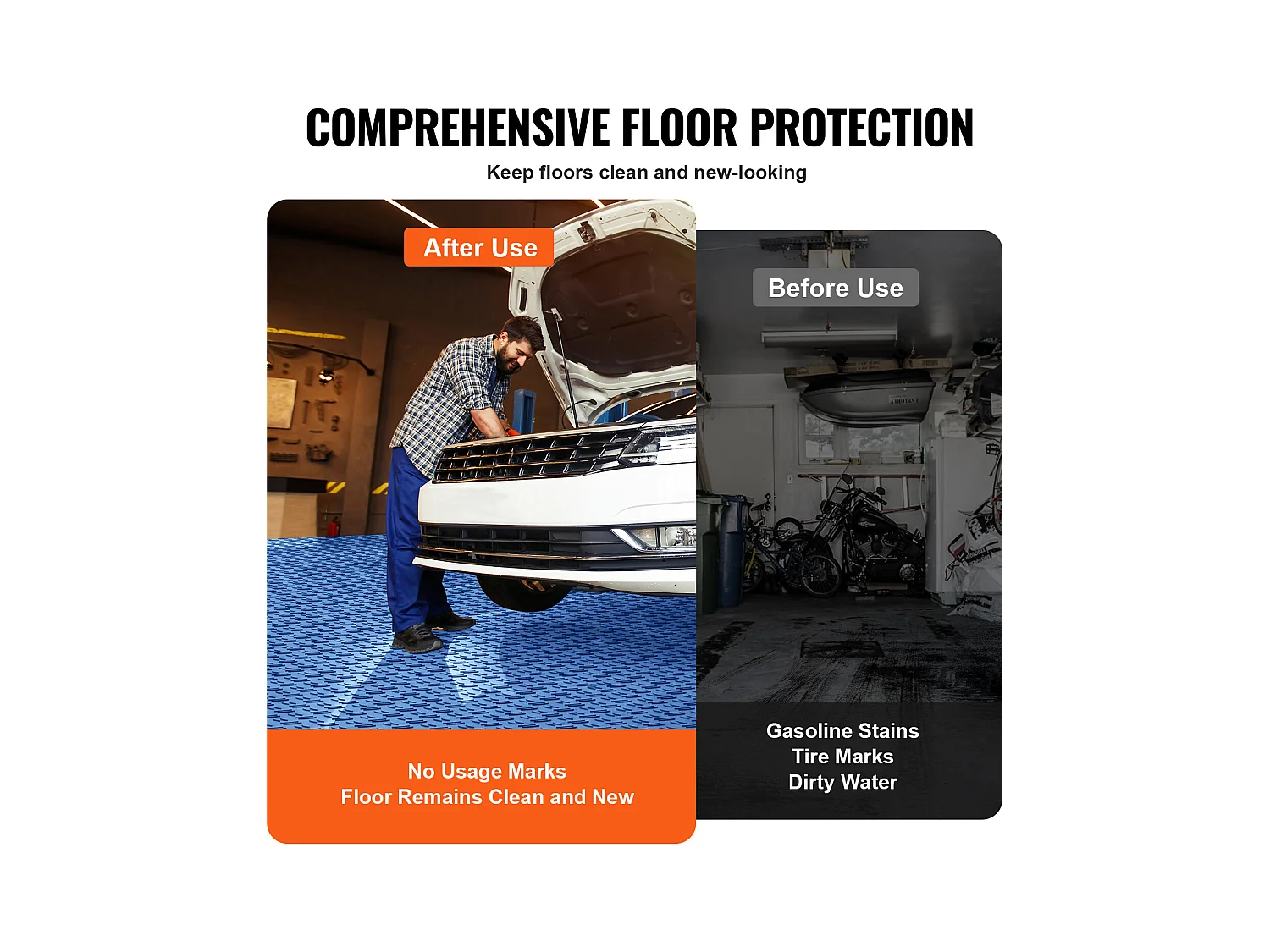 Dalles de Garage, SucceBuy Lot de 25 Carreaux de Garage à Emboîter 30 × 30 cm Bleu