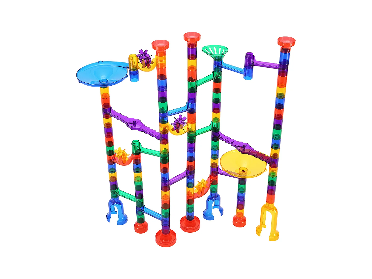 Circuit à Billes SucceBuy, 150 Pièces, 50 Billes, Jouet STEM, Blocs Éducatifs pour Enfants