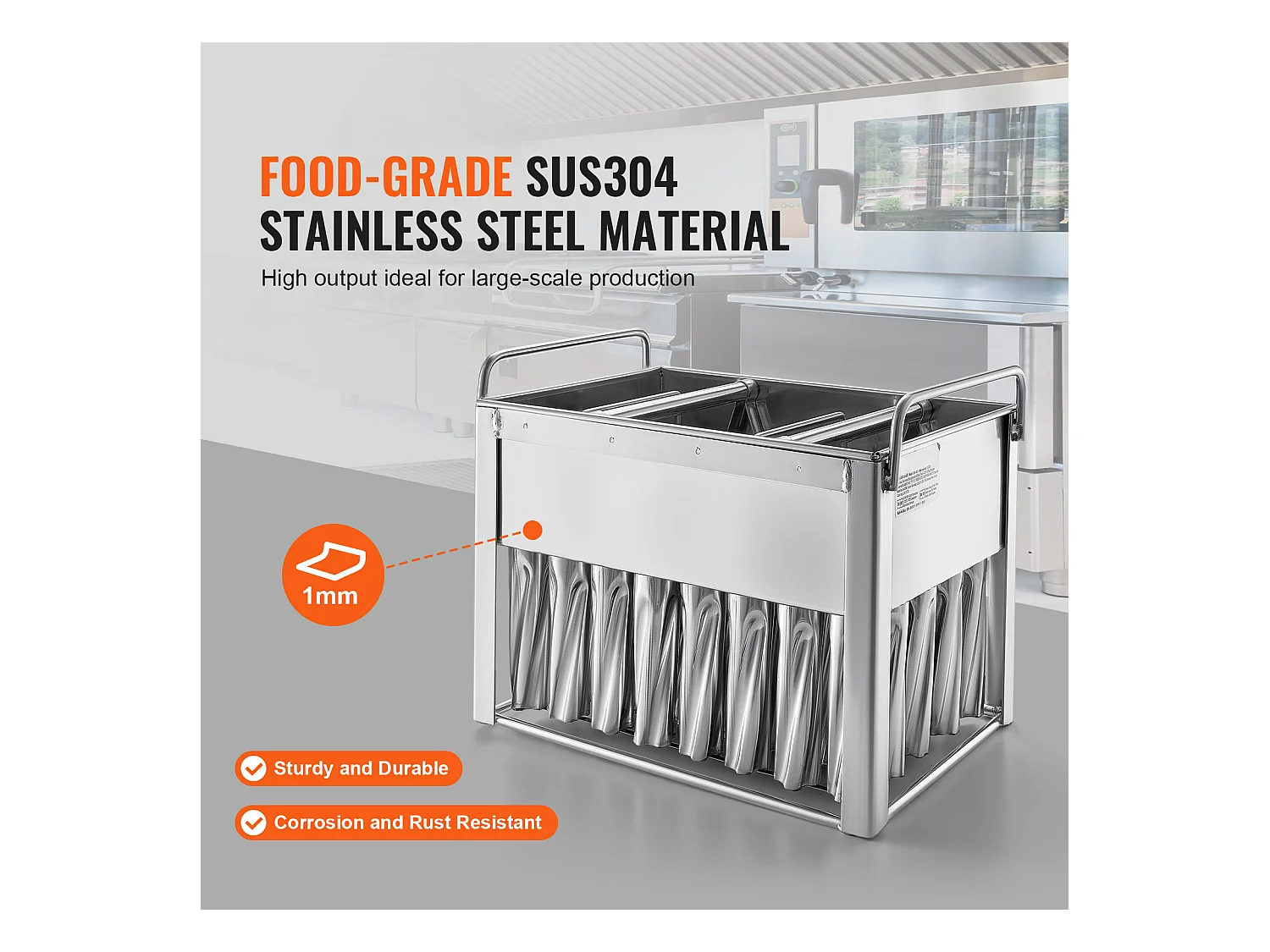 Moules à Glace SucceBuy Lot de 40 Cylindriques en Acier Inoxydable - Parfaits pour une Production de Glaçons Efficace et Hygénique