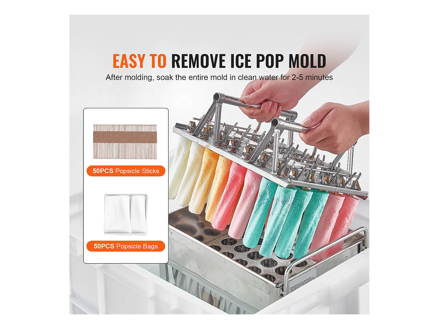 Moules à Glace SucceBuy Lot de 40 Cylindriques en Acier Inoxydable - Parfaits pour une Production de Glaçons Efficace et Hygénique