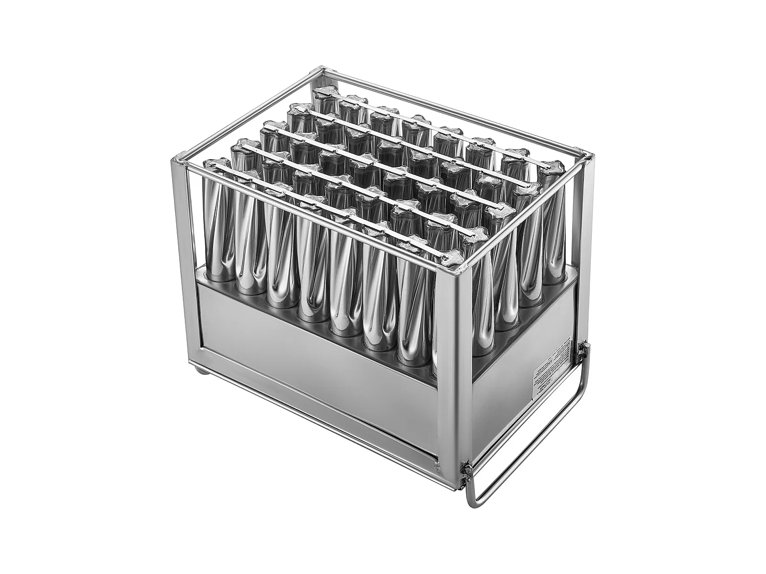 Moules à Glace SucceBuy Lot de 40 Cylindriques en Acier Inoxydable - Parfaits pour une Production de Glaçons Efficace et Hygénique