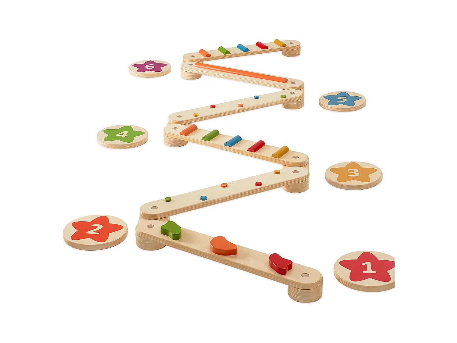 Poutre d'Équilibre, SucceBuy Lot de 6 Poutres d'Équilibre pour Enfants, Planches d'Équilibre pour Obstacles de Gymnastique