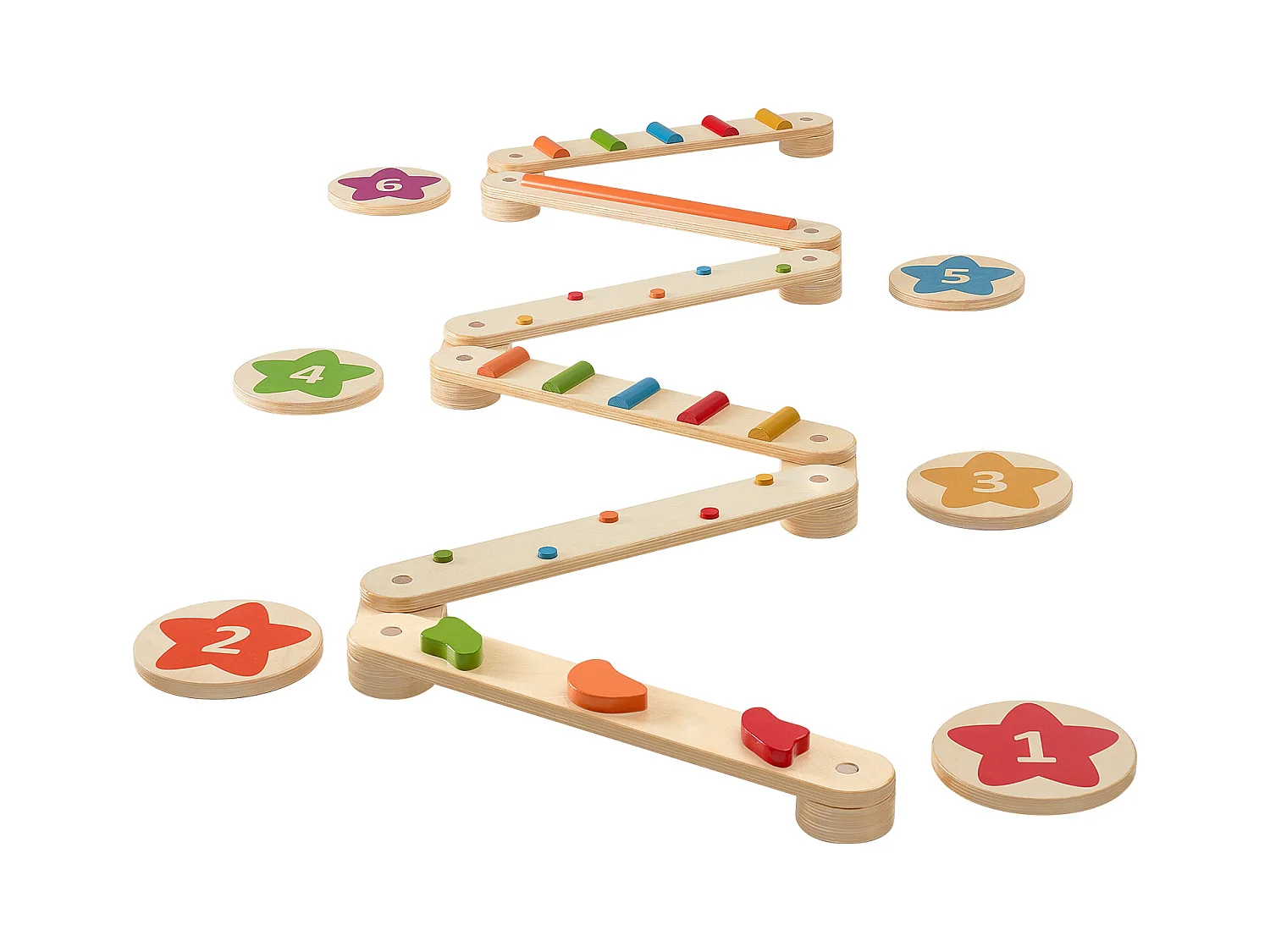 Poutre d'Équilibre, SucceBuy Lot de 6 Poutres d'Équilibre pour Enfants, Planches d'Équilibre pour Obstacles de Gymnastique