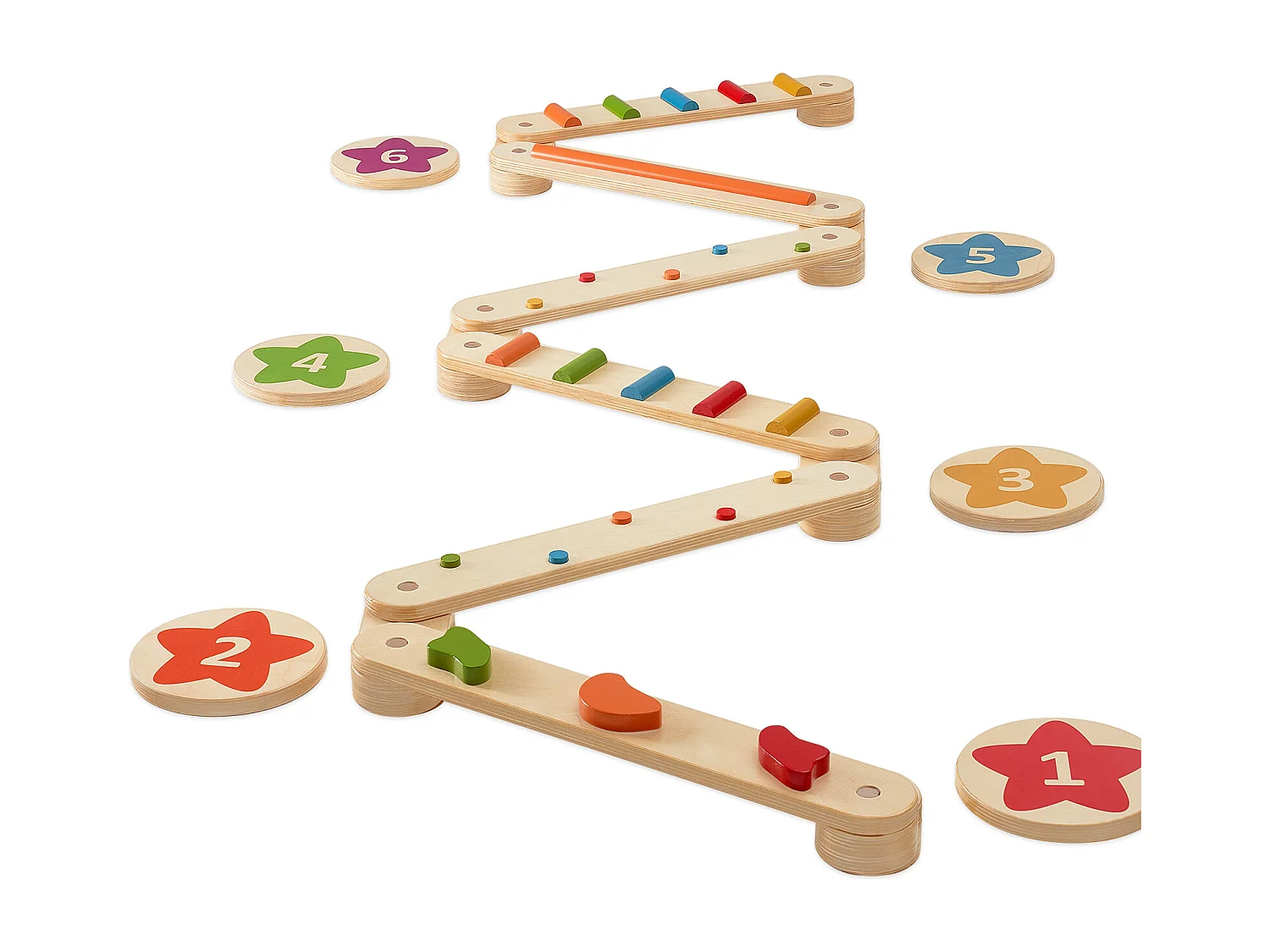 Evenwichtsbalk, SucceBuy 6-Pack Evenwichtsbalken voor Kinderen, Gymnastiek-Obstakel-Balansborden