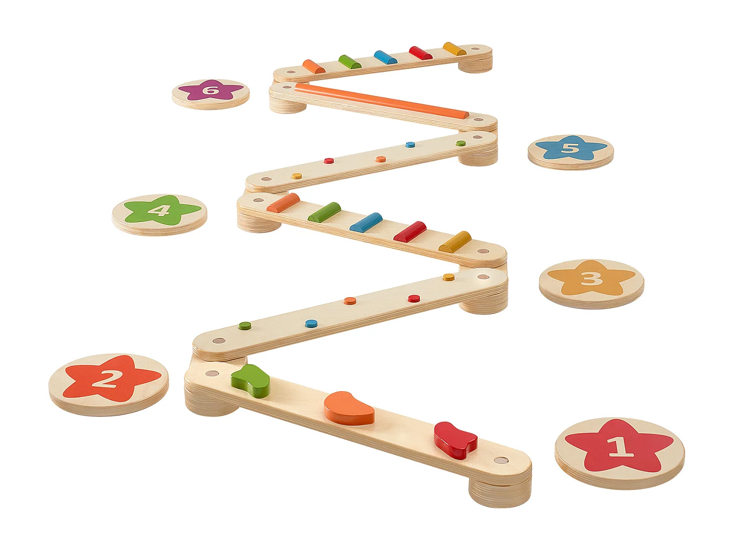 Evenwichtsbalk, SucceBuy 6-Pack Evenwichtsbalken voor Kinderen, Gymnastiek-Obstakel-Balansborden