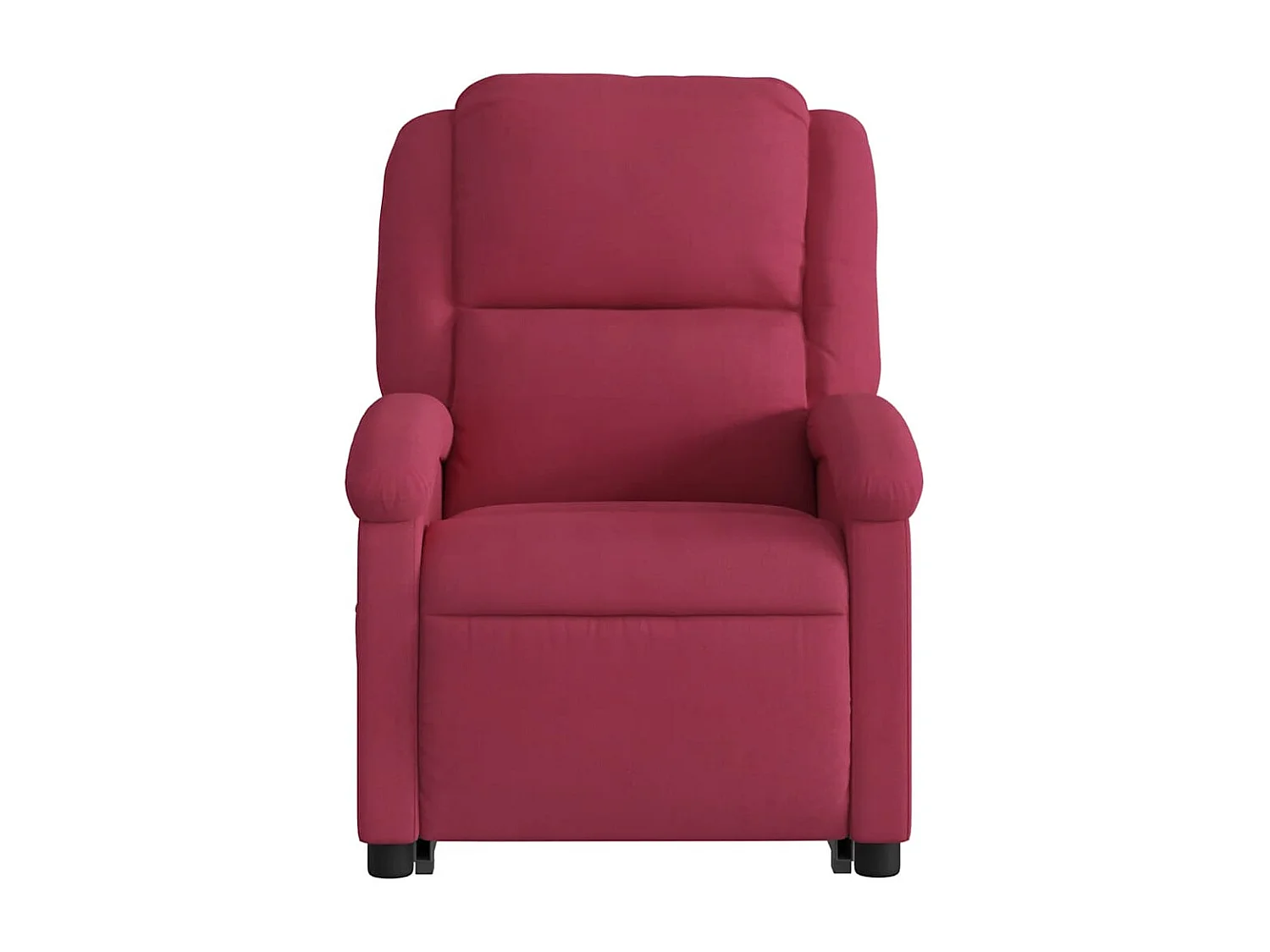 Fauteuil relax TV rembourrage tissu bordeaux 71 x 86.5 x 99.5 cm DEC028165