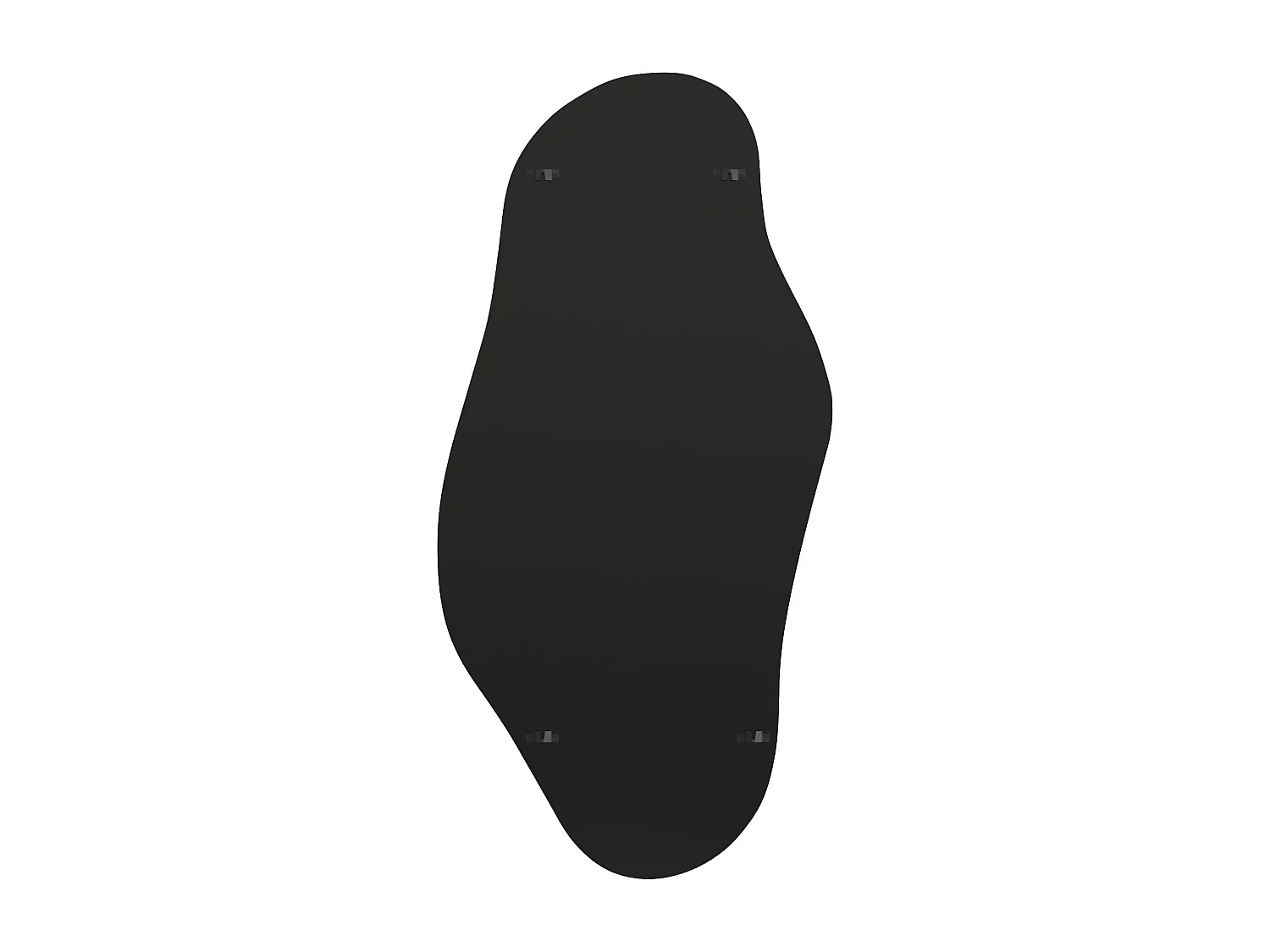 Miroir organique en bois d'hévea - L. 50 x H. 100 cm - Naturel foncé - YAOLI