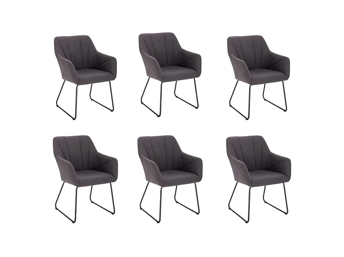 Home Deluxe Chaise de salle à manger PAKU Quantité : 6