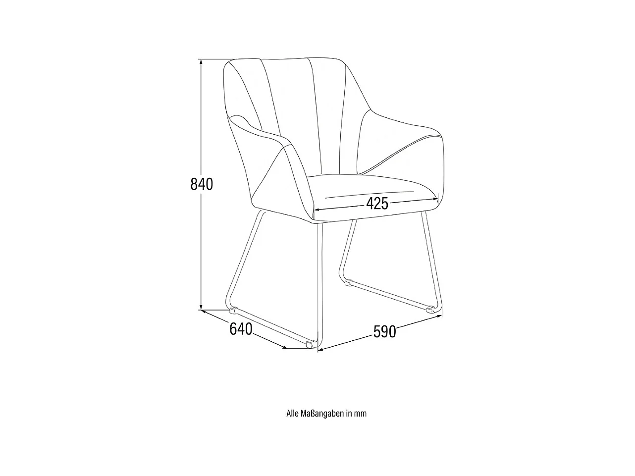 Home Deluxe Chaise de salle à manger PAKU Quantité : 6