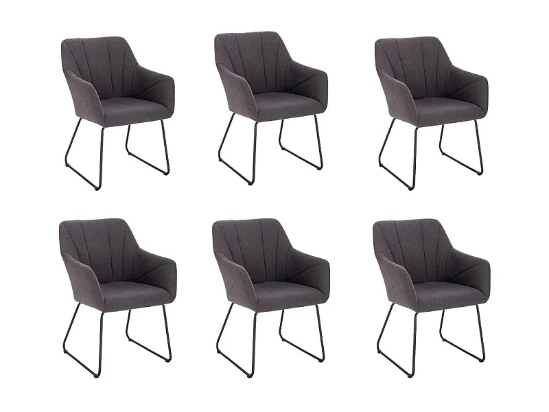 Home Deluxe Chaise de salle à manger PAKU Quantité : 6