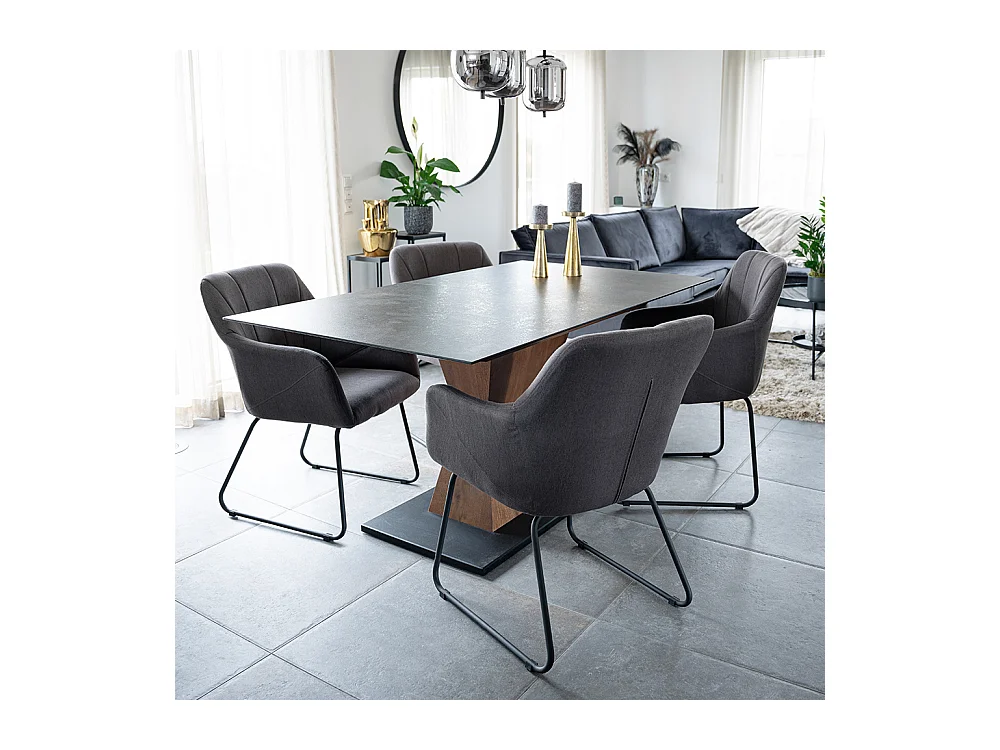 Home Deluxe Chaise de salle à manger PAKU Quantité : 4