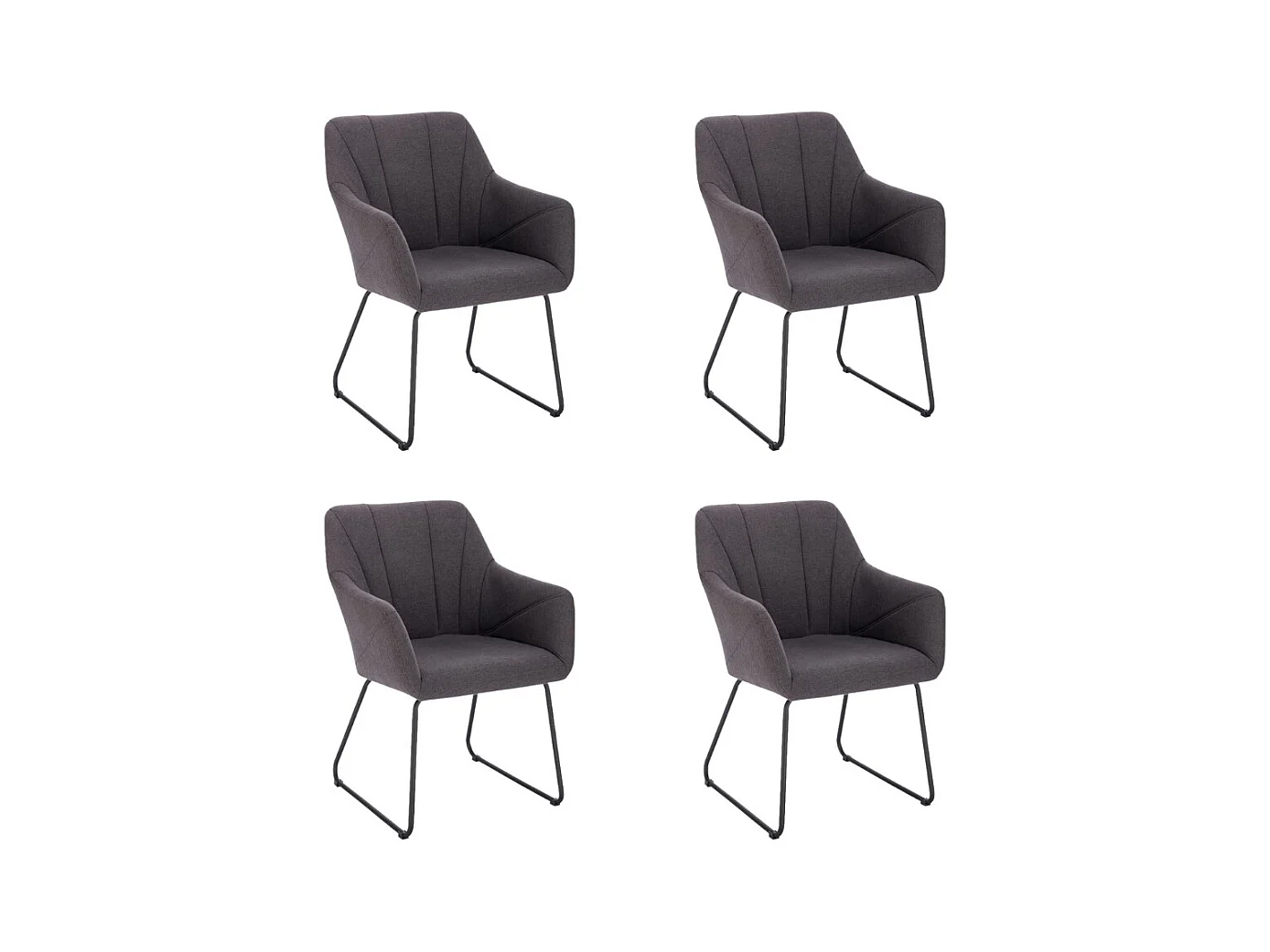 Home Deluxe Chaise de salle à manger PAKU Quantité : 4