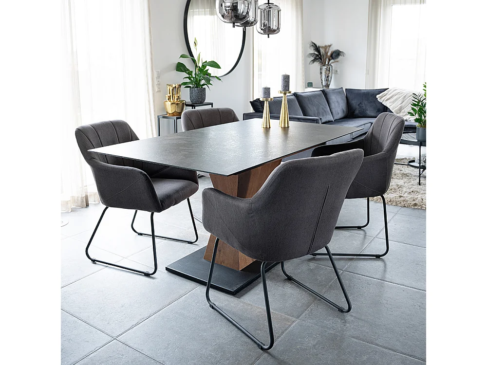 Home Deluxe Chaise de salle à manger PAKU Quantité : 4