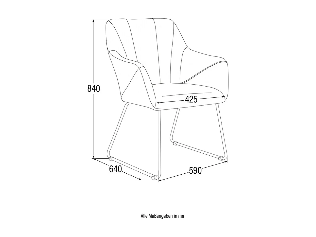 Home Deluxe Chaise de salle à manger PAKU Quantité : 4