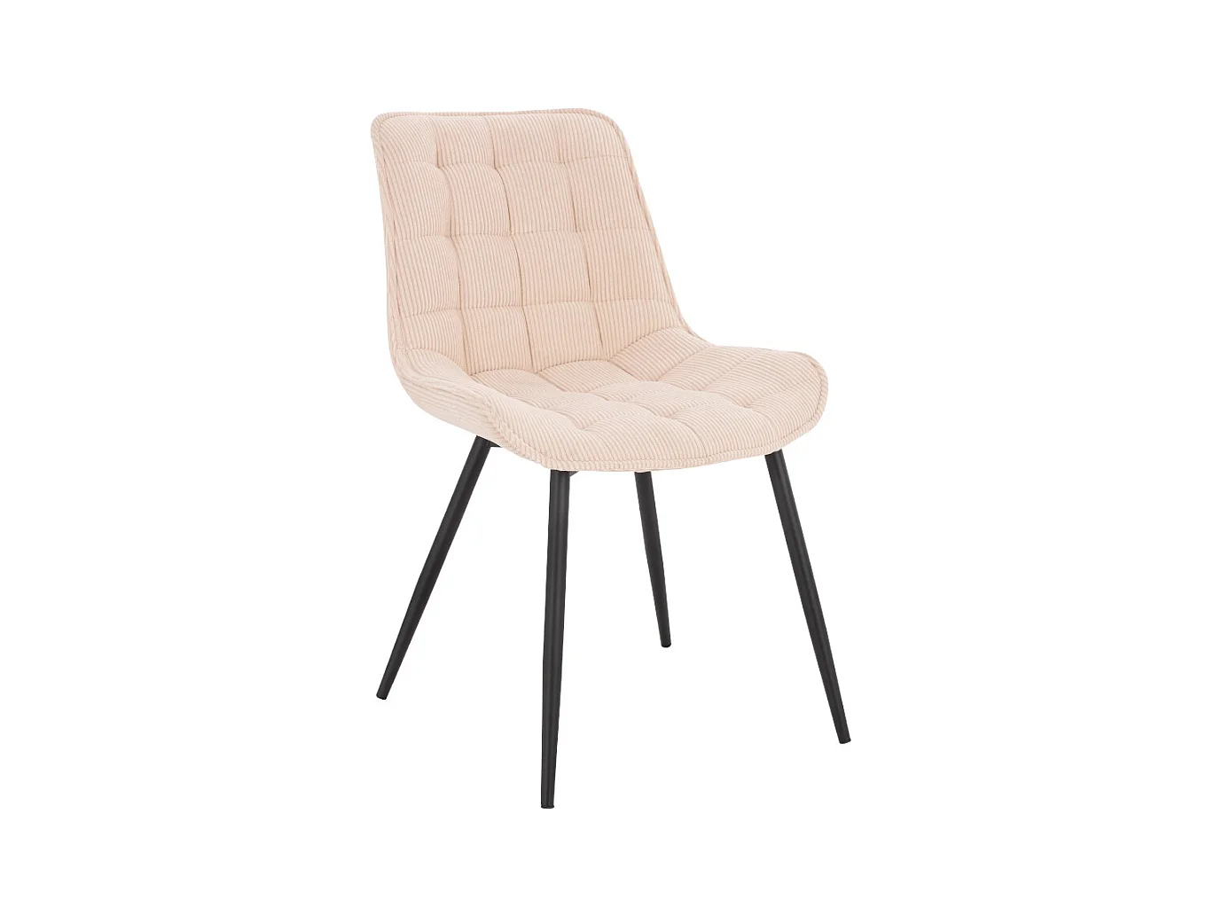 Home Deluxe Chaise rembourrée IKALO Cord Creme Quantité : 8