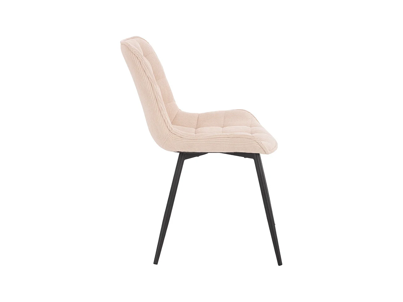 Home Deluxe Chaise rembourrée IKALO Cord Creme Quantité : 8