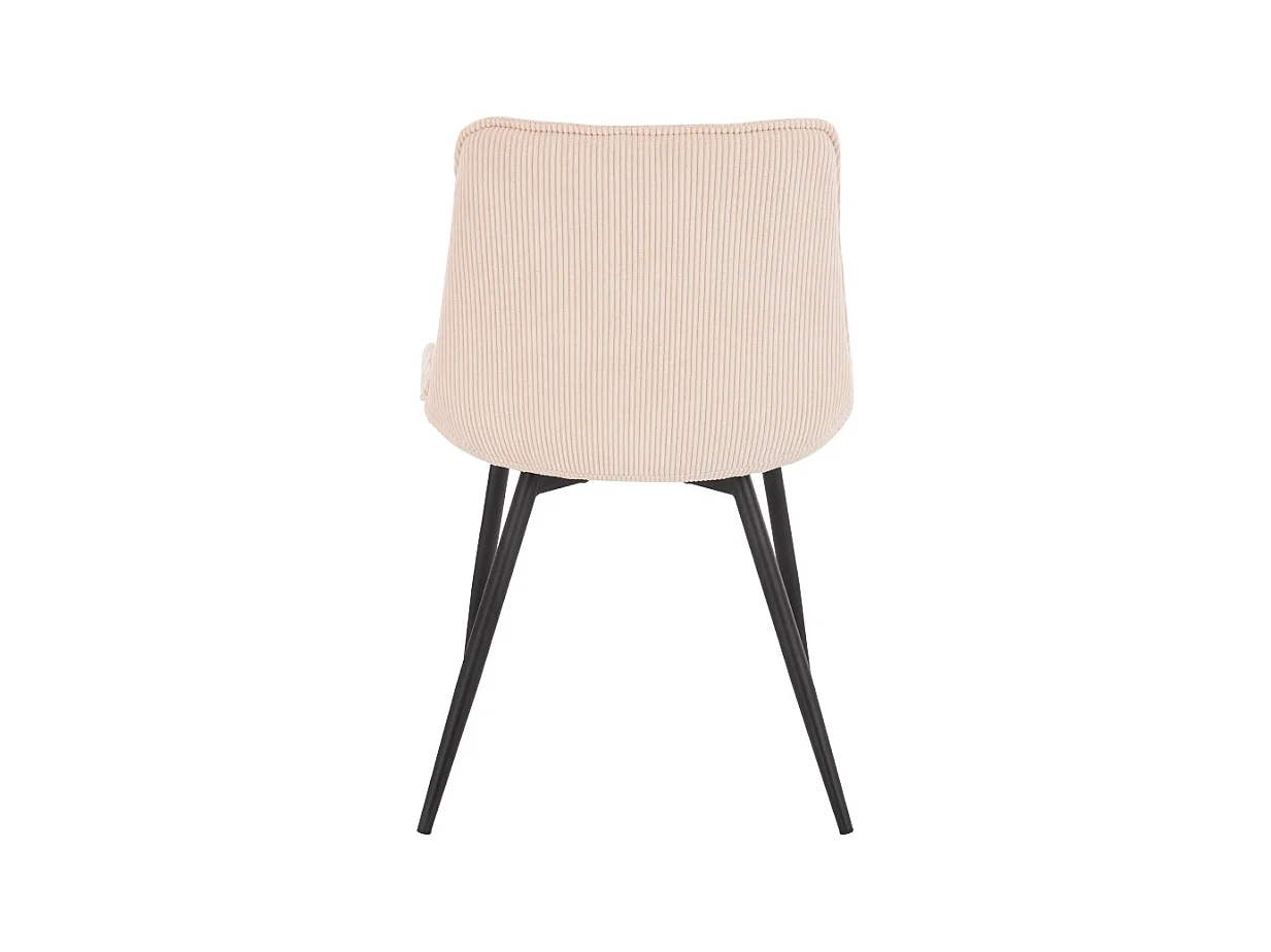 Home Deluxe Chaise rembourrée IKALO Cord Creme Quantité : 8