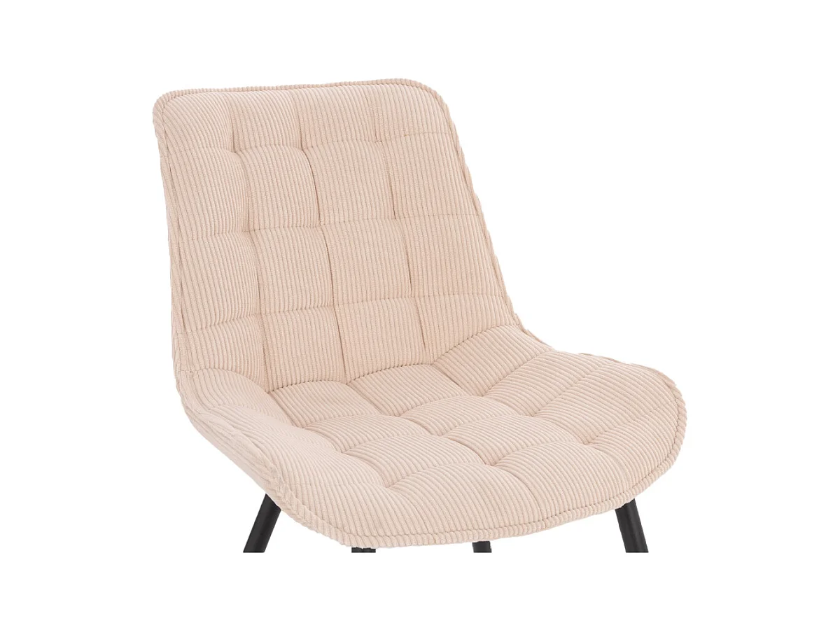 Home Deluxe Chaise rembourrée IKALO Cord Creme Quantité : 8