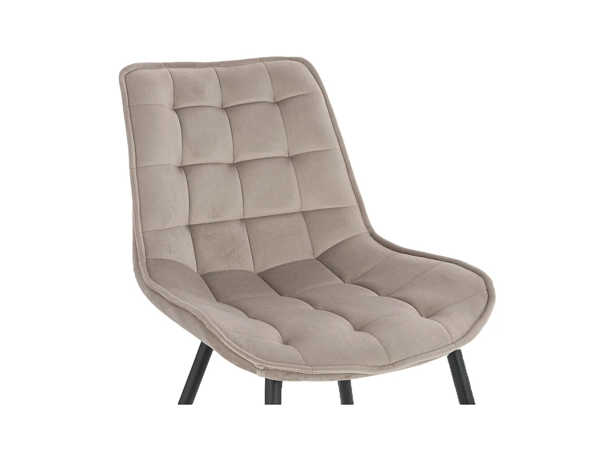 Home Deluxe Chaise rembourrée IKALO marron clair Quantité : 8