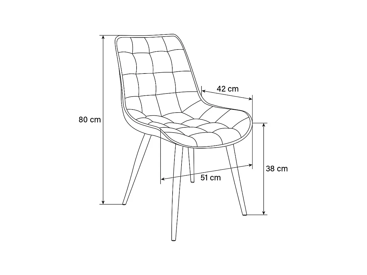 Home Deluxe Chaise rembourrée IKALO marron clair Quantité : 8