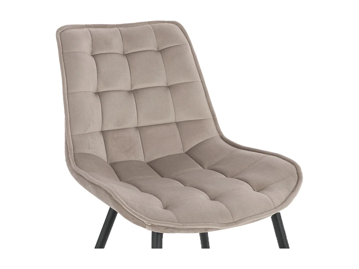 Home Deluxe Chaise rembourrée IKALO marron clair Quantité : 8