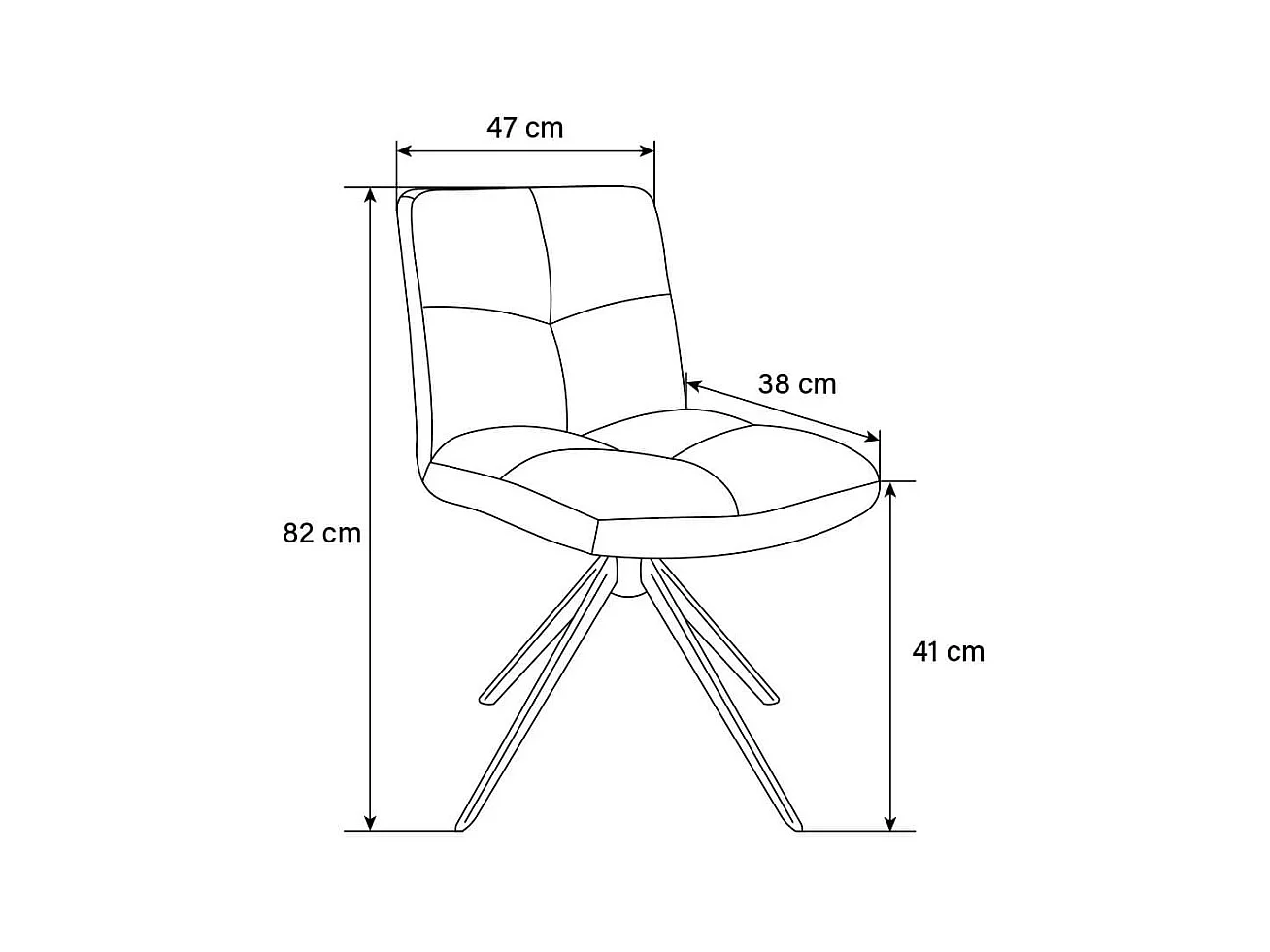 Home Deluxe Chaise de salle à manger NODA Gris clair Quantité : 4
