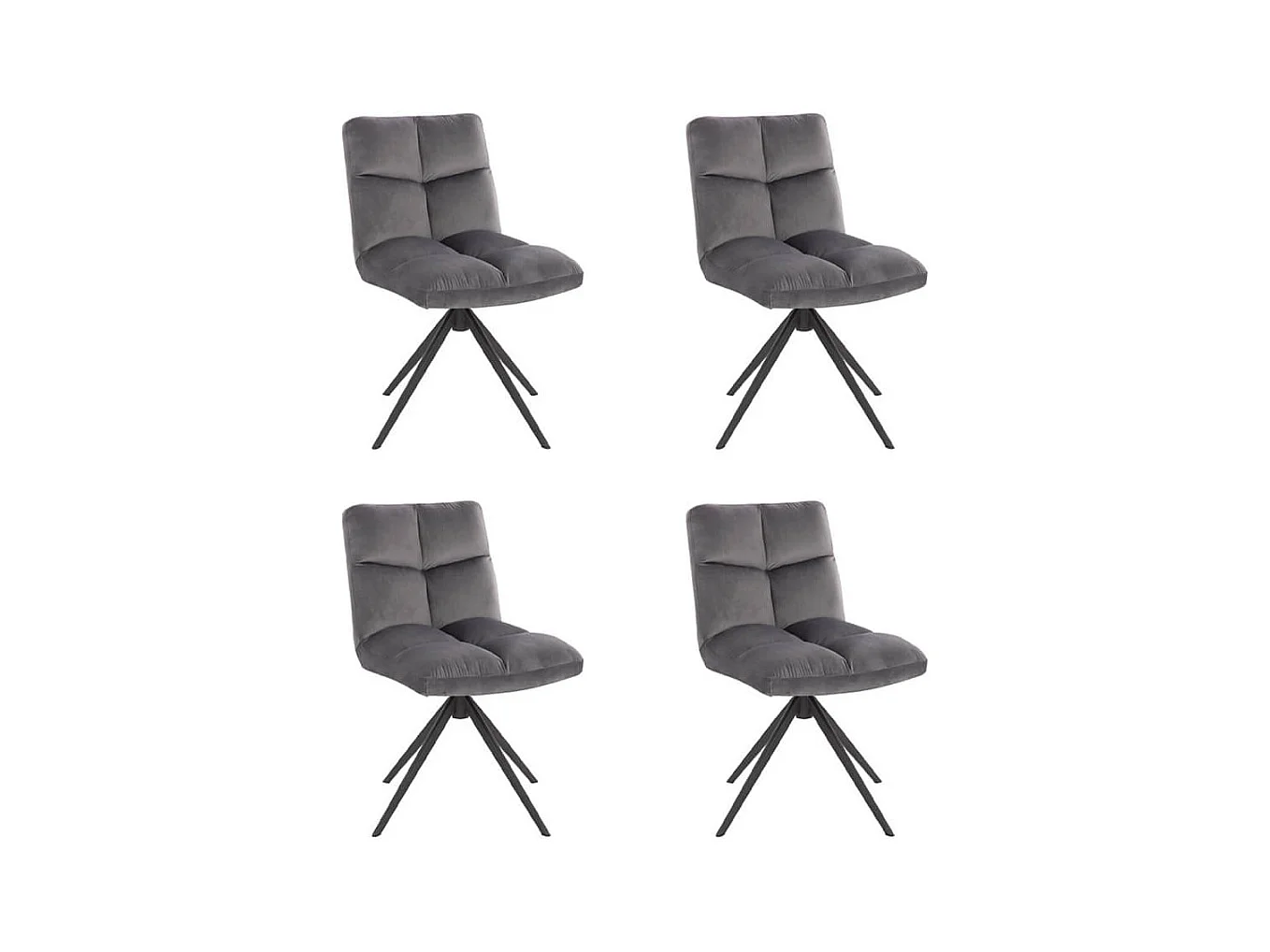Home Deluxe Chaise de salle à manger NODA Gris clair Quantité : 4