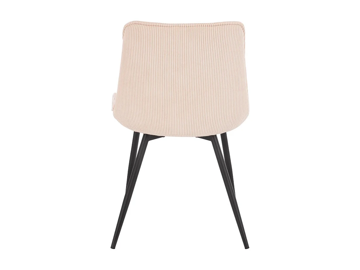 Home Deluxe Chaise rembourrée IKALO Cord Creme Quantité : 4