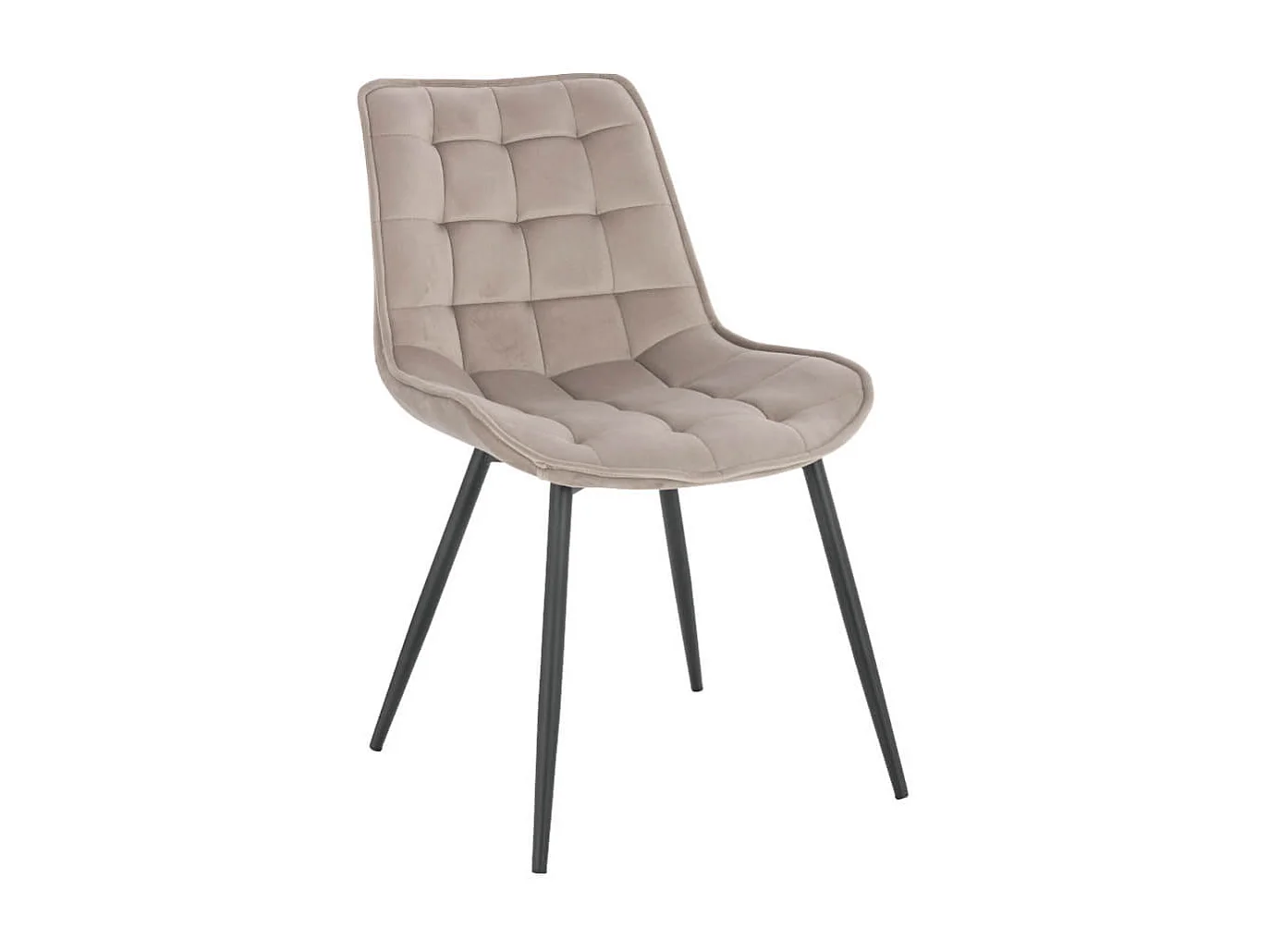 Home Deluxe Chaise de salle à manger IKALO velours marron clair Quantité : 2