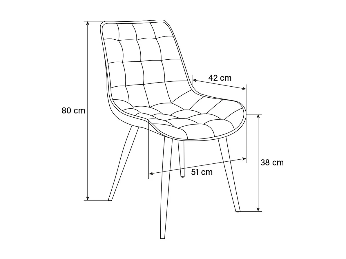 Home Deluxe Chaise de salle à manger IKALO velours marron clair Quantité : 2