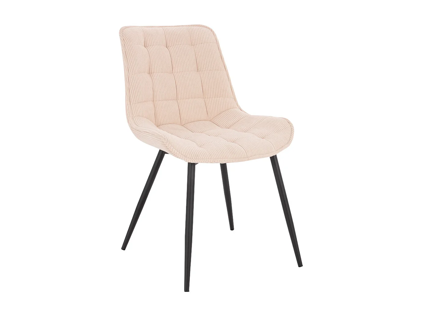 Home Deluxe Chaise rembourrée IKALO Cord Creme Quantité : 6