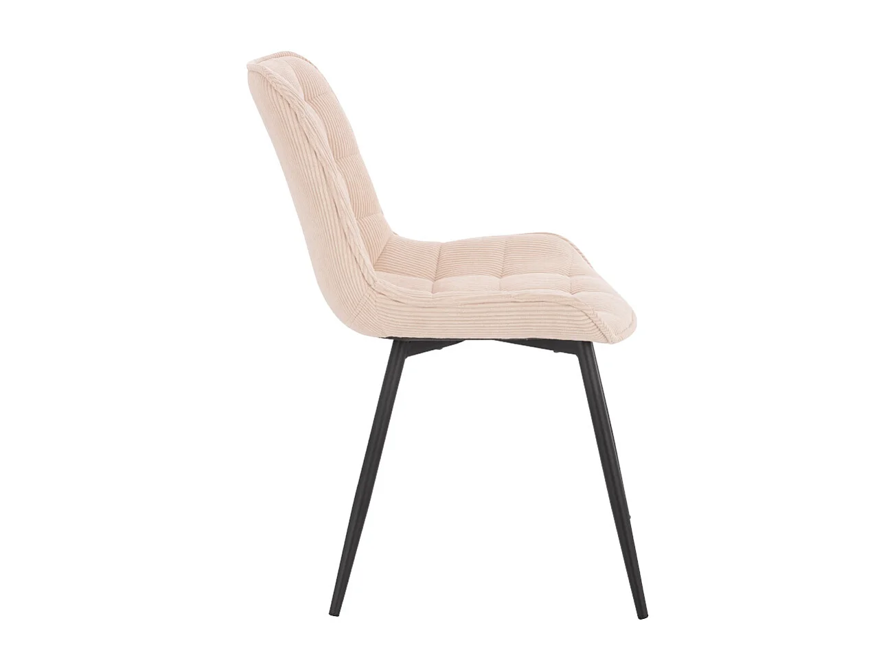 Home Deluxe Chaise rembourrée IKALO Cord Creme Quantité : 6