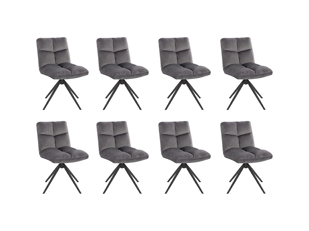 Home Deluxe Chaise de salle à manger NODA gris clair Quantité : 8