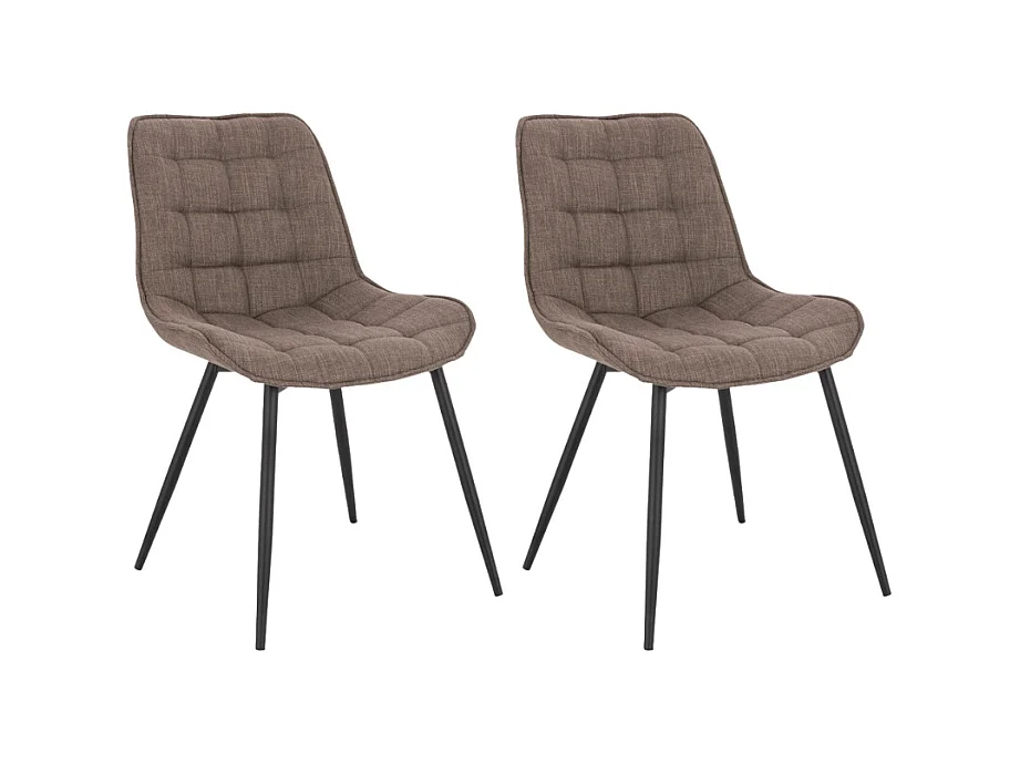 Home Deluxe Chaise de salle à manger IKALO Gris/Brun Quantité : 2