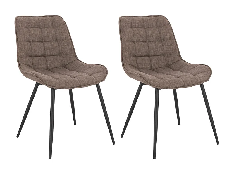 Home Deluxe Chaise de salle à manger IKALO Gris/Brun Quantité : 2