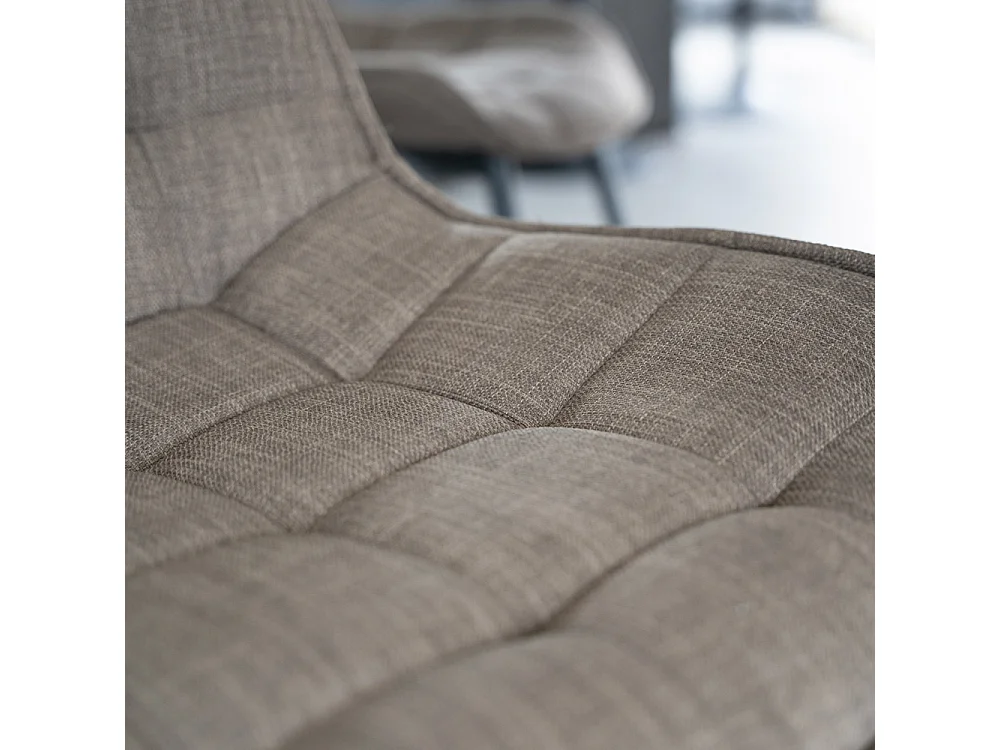 Home Deluxe Chaise rembourrée IKALO gris/marron Quantité : 6