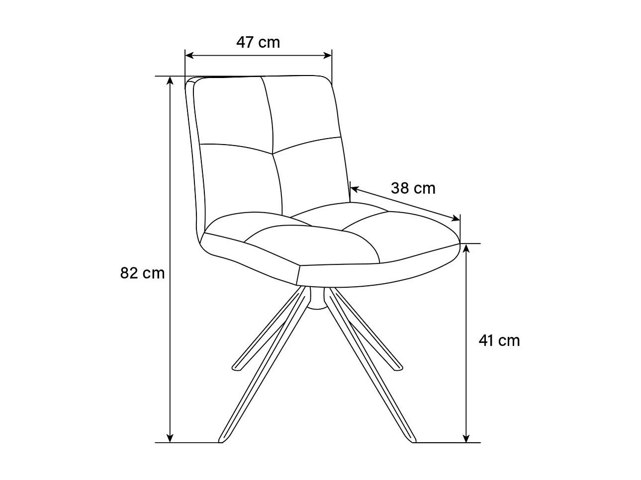 Home Deluxe Chaise de salle à manger NODA Gris clair Quantité : 6