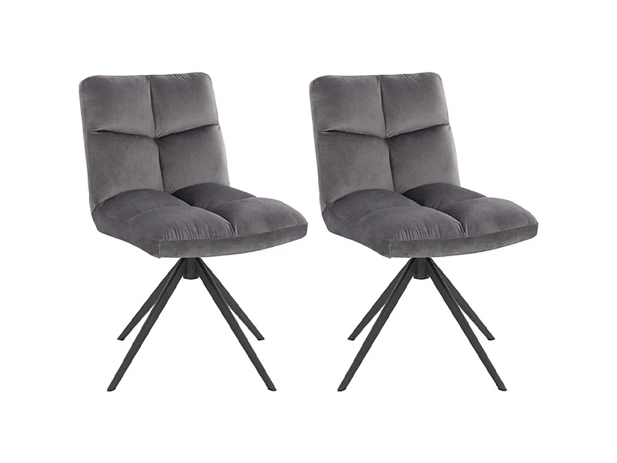 Home Deluxe Chaise de salle à manger NODA Gris clair Quantité : 2