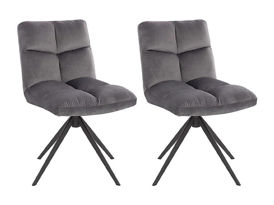 Home Deluxe Chaise de salle à manger NODA Gris clair Quantité : 2