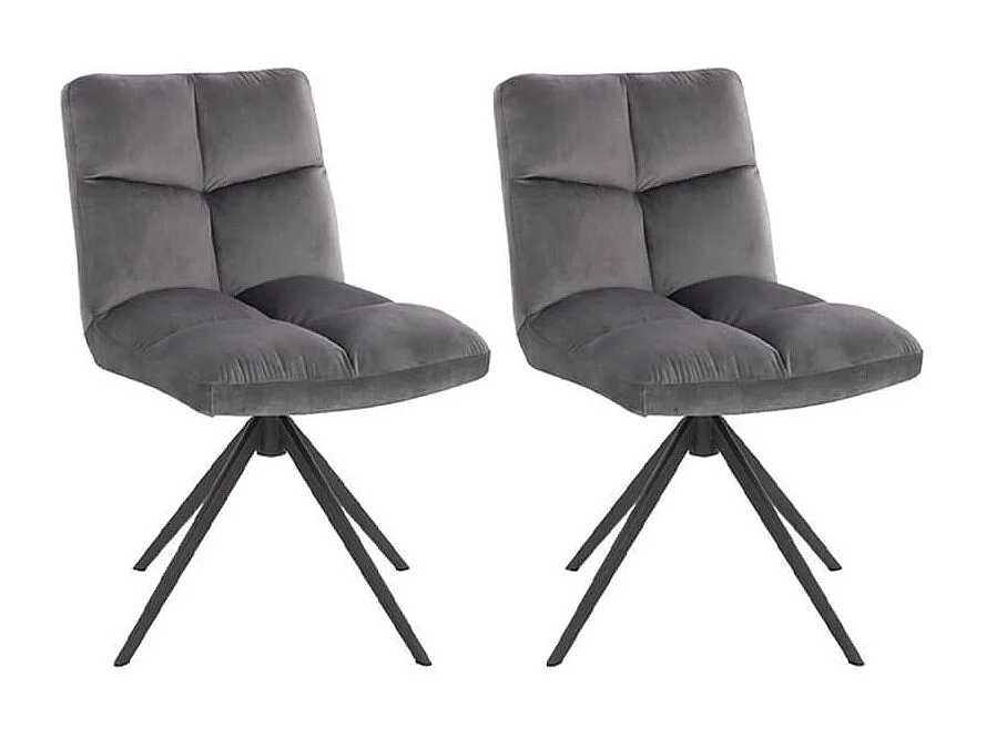 Home Deluxe Chaise de salle à manger NODA Gris clair Quantité : 2