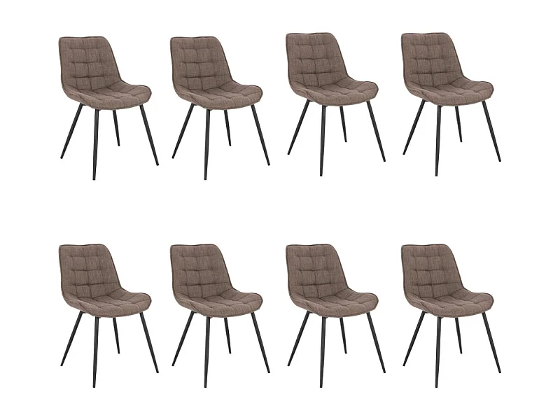 Home Deluxe Chaise rembourrée IKALO gris/marron Quantité : 8