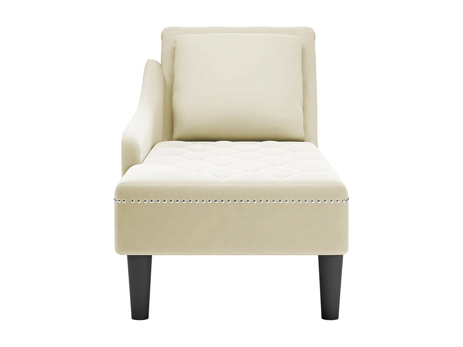 Méridienne chaise longue pour crème 145 x 56 x 70 cm DEC026254