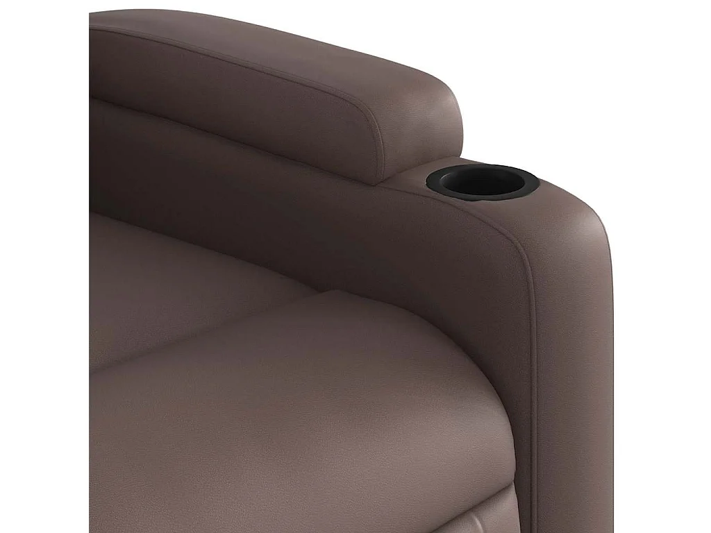 Fauteuil de relaxation TV PVC marron 74 x 86.5 x 93.5 cm DEC027000