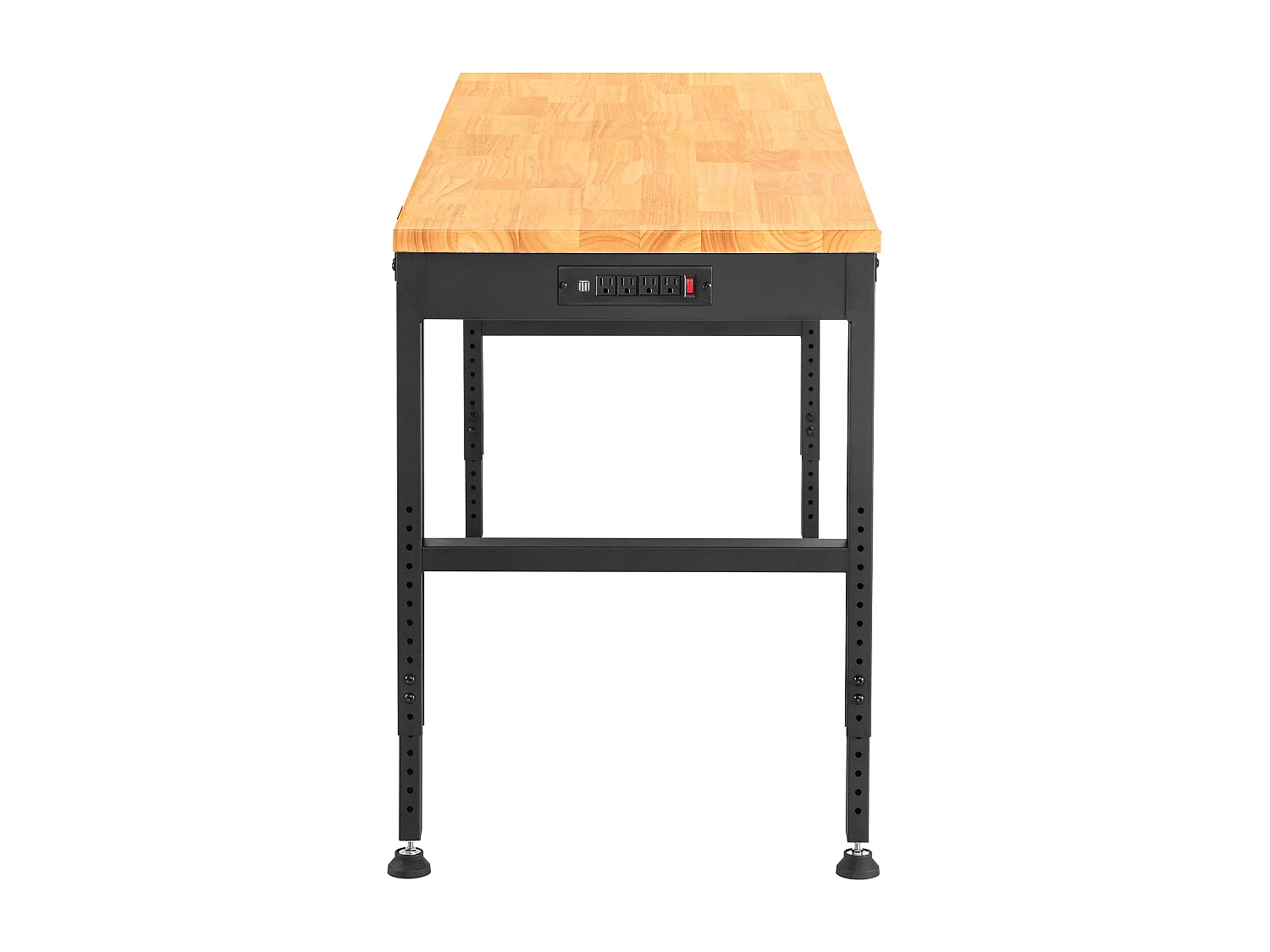 Établi Table de Travail Réglable SucceBuy, 122 x 51 cm, avec Prise de Courant, pour Bureau, Maison, Garage