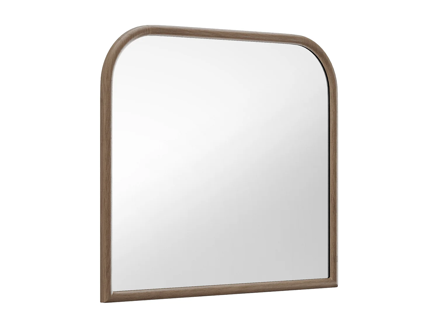 Miroir en bois d'hévéa - L. 75 x H. 80 cm - Naturel - SANYA