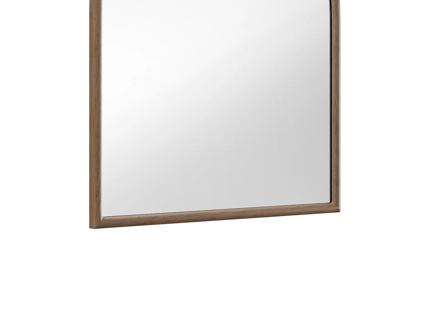 Miroir en bois d'hévéa - L. 75 x H. 80 cm - Naturel - SANYA