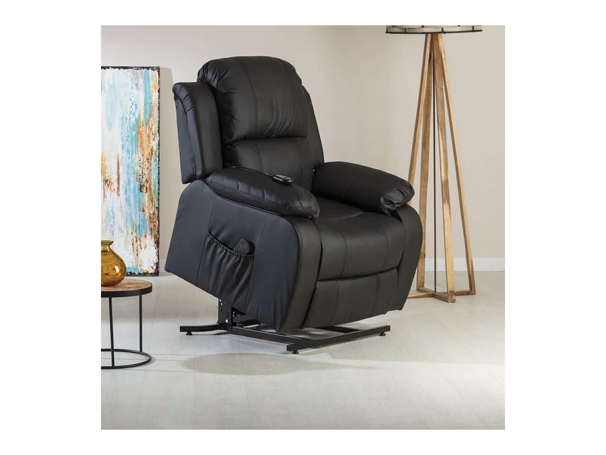 Sillón Relax Levantapersonas  Trevi Negro - Nalui