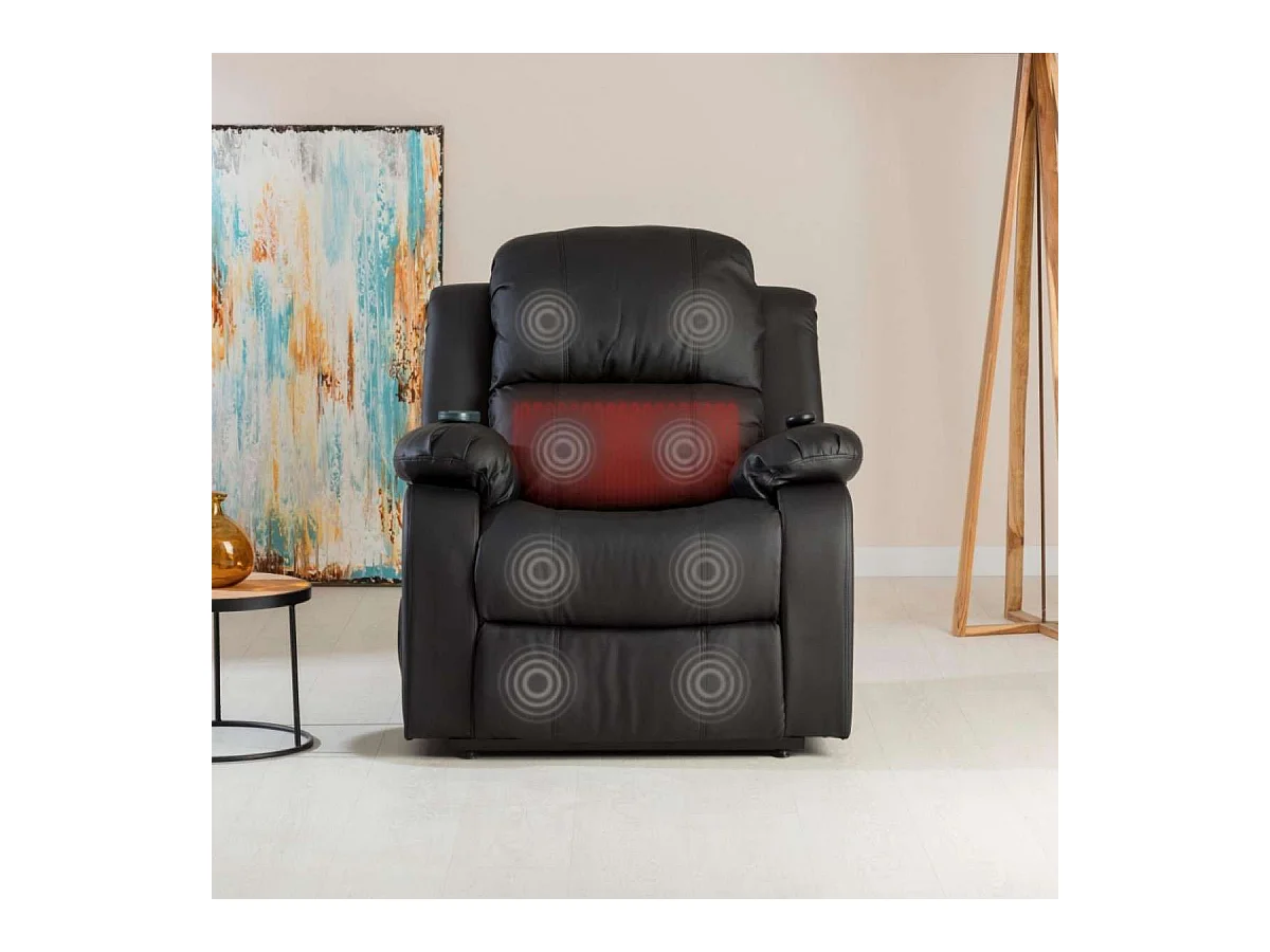 Sillón Relax Levantapersonas  Trevi Negro - Nalui