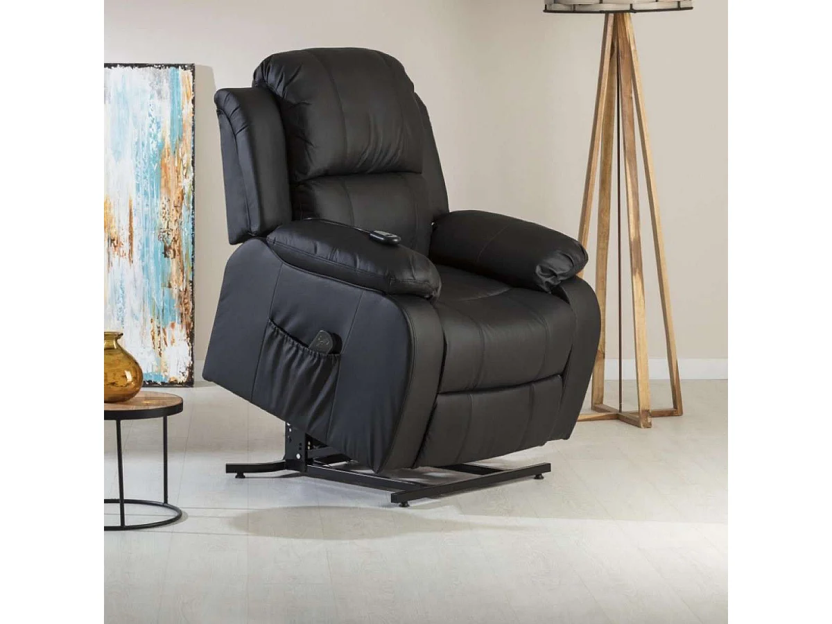 Sillón Relax Levantapersonas  Trevi Negro - Nalui